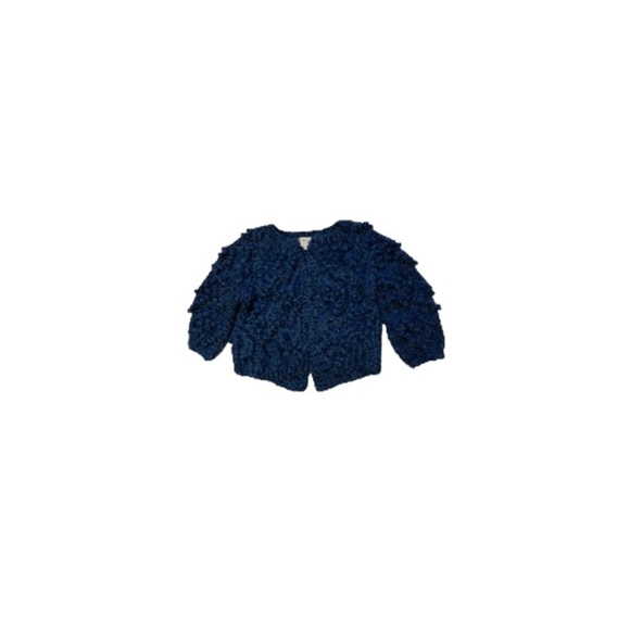 Hayden Los Angeles Blue Heart Pattern Chunky Knit Cardigan - Women’s Size Medium - Picture 1 of 7